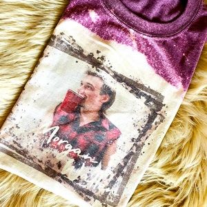 Distressed bleach tie dye Morgan Wallen T-Shirt